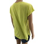 ANA A New Approach LARGE Petite Neon Yellow Burnout V Neck Basic Tee Shirt Size undefined Photo 3
