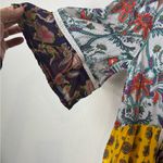 Anthropologie  Floral Patchwork Midi Dress - Yellow, Blue, Red Photo 4