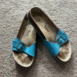 Birkenstock Tula by Birkenstocks Pretty Blue One Strap Slip On Sandals Women's Size 39 / 8 Photo 0