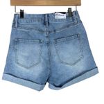 Rue 21 NWT Jean Shorts Womens 8 Light Wash Denim Stretch Distressed High Rise Photo 1