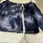 American Eagle  outfitters blue crushed velvet off shoulder top Photo 1