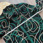 Ming Wang  Black and Green Geometric abstract blazer topper jacket Photo 4