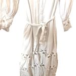 LISA MARIE FERNANDEZ X TARGET Ric Rac Shirt Linen Midi Dress White Sz 0 Photo 3