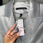 White House | Black Market Cropped Velvet Blazer Mercury Gray Photo 5