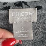 Chico's  Zenergy 2 US 12 14 L Tunic Top Cozy Animal Print Brushed Fleece Cowl Neck Photo 4