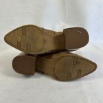 Fergie Fergalicious Tan Strappy Block Heel Ankle Boots Women 6.5 Moto Fringe Brown Photo 5