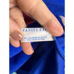 Vanity Fair Vintage Zip Robe Housecoat Blue Pink White Mod Stripe Dacron 1960/70 Photo 2