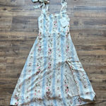 Rosie Posie Womens Sweet Floral Stripe Sundress Cottage Boho Sz Small NWT White Photo 0