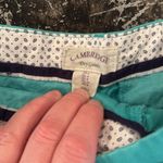 Cambridge Dry Goods Teal/Navy Embroidered Shark Shorts 4" Inseam Size 4 Blue Size M Photo 2