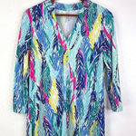 Lilly Pulitzer  V-Neck Quarter Sleeve Tunic Shirt‎ Multicolor Size S Photo 0