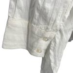 Shuttle Notes Womens Button Up Shirt White Textured Vertical Stripes Large (est) Photo 2