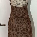No Boundaries SNAKE SKIN HALTER DRESS TAN/BROWN/BLACK  Sz Junior Med 7/8 NEW Photo 4