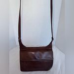 Fossil Vintage  Sasha Dark Brown Leather Crossbody Saddle Bag Double Sided Purse Photo 1