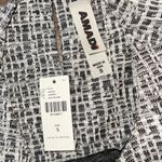 Anthropologie  Amadi Womens Tweed Sleeveless Peplum‎ Blouse Black White Small NWT Photo 5