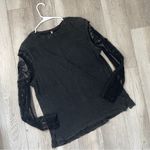 Free People  Top layered lace sleeve billie jean womens Black (small) grunge boho Photo 1