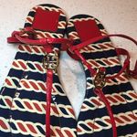 Tory Burch Red and Navy Sandals Photo 4