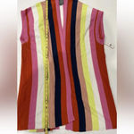 Anthropologie By  Striped Kimono Rainbow Knit Cardigan ONE SIZE Photo 9