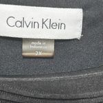 Calvin Klein Women 2X Black Sleeveless Textured Wave Dress Career Classic Layer Photo 5