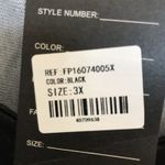 Reborn Midi Dress with Batwing Hem and 3/4 Sleeves Black Turquoise Floral 3X Photo 4