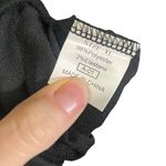 Black XL Crewneck Sweater With Textured Knit Sleeves Polyester Blend Photo 3