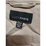 Lucy Paris  Beige Cropped Utility Jacket Button Closure Y2K Vibes Size large Photo 4