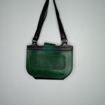 Vintage green leather handcrafted shoulder bag Green Photo 4