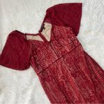 Ryan Michelle Burgundy Lace Midi Dress | Size XL | Made in Vietnam Red Photo 6
