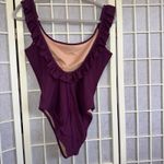 J.Crew Minimalist Ruffle Sleeve One Piece Purple Bathing Swimsuit Women’s 10 Photo 1
