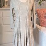 Andrew Marc Marc New York Sweater Dress Light Tan Womens M Cable Knit Acrylic Photo 0