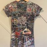 USTA US Open Collage Blackout Black Burnout Print Short Sleeve T Photo 4