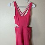 Free People FP movement Rise Pink Back It Up Jumpsuit Bodysuit NEW XS Photo 2