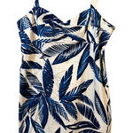 Jones New York Signature Blue and White Palm Sheath Dress Size 12 Photo 0