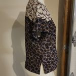 Piazza Sempione  Hobo Chic Silk Black Brown and White Floral Blouse Size 42 Photo 4