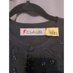 Chaus Women's Black Beaded Jacket, Size 6, Evening Jacket, Office Cardigan Size M Photo 2