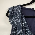 Banana Republic  Blue White Spotted Ruffled Wide Leg Jumpsuit Womens 6 Sleeveless Photo 6