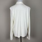 Carlo Colucci Cardigan Jacket Womens 46 Ivory Full Zip Up Pleated Long Sleeve XL Photo 5