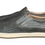 Taos Women's Size 9.5 Leather Court Sneaker In Steel Grey Slip On Comfortable Gray Photo 0