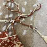 Haute Hippie  orange white ikat embroidered tank top women’s size large Photo 4