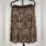 Juicy Couture Vintage Y2K Brown Paisley Pattern Velour Velvet Tiered Skirt Photo 3
