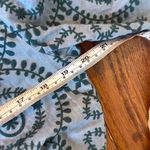 ZARA  blue and green embroidered tie waist shift midi dress small Photo 9