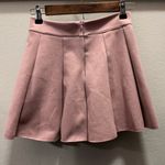 Light Pink Pleated Suede Skirt (S) Photo 1