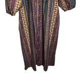 Krist Gudnason Cotton MaxiDress Vintage 70s Geometric Egyptian Ethnic size S Blue Photo 3