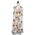London Times Woman Plus Keyhole Floral Midi Lined Tank Dress Pockets Size 18 Photo 1