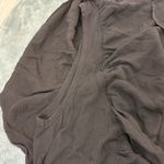 Women’s Black Blouse With White Crochet Lace Panel Size Medium Photo 3