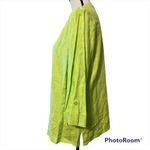 kim rogers  large women’s ondina lime green 100% linen button down 3/4 sleeve Photo 1