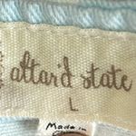 Altar'd State  Blue Ruffled Denim Crop Tank Top Photo 4