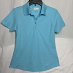 Greg Norman Woman's  playdry golf polo size small Pre Owned Light Blue Photo 0