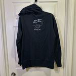 Harley Davidson Full Zip Up Hooded Sweatshirt Size XL Ladies Black Biker Moto Photo 4