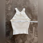 Brandy Melville  White Knitted Sweater Stretch Tank Top Women’s One Size EUC Photo 3