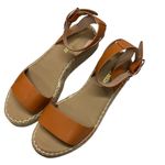 Olivia Miller Beach Open Toe Slingback Espadrille Wedge Sandals Cognac Size 10 Photo 5